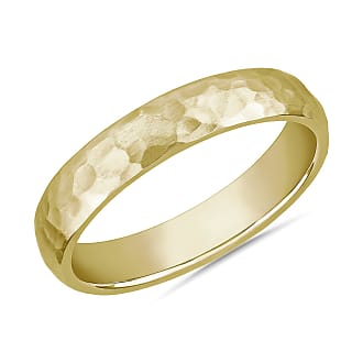 Blue Nile Organic Hammered Wedding Ring in 14k Yellow Gold (4mm)