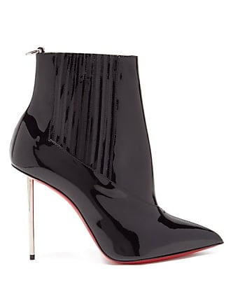 Christian Louboutin Epic 100 Patent-leather Ankle Boots - Womens - Black