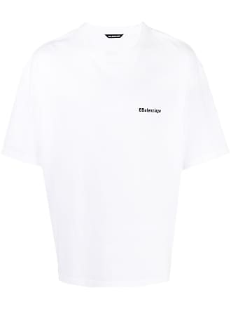 Balenciaga Logo-Embroidered Cotton T-Shirt - White for Men