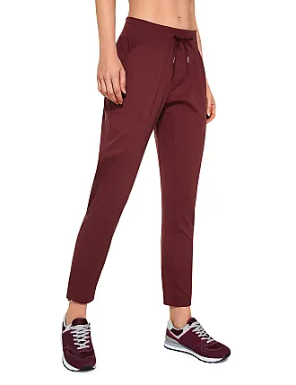 CRZ YOGA Women's Joggers 27 - Striped 7/8 Workout Trousers Drawstring  Cargo Pants Casual Pants with Pockets