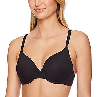 Warner's Womens Cloud 9 Underwire Lace Back Contour Bra, Rich Black, 34C