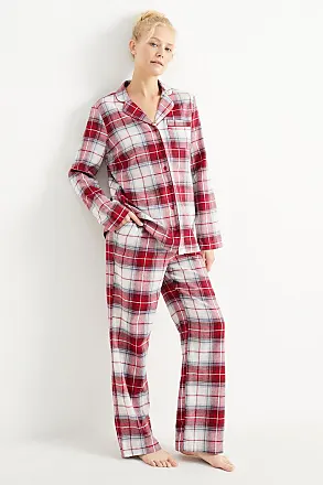 Pyjama femme Flanelle Coton Home Wear Suit Automne Hiver Pyjamas Plaid  Imprimé Sleep Tops