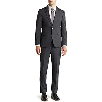 Compare Prices for Hoxton Navy Grid Check Two-Button Notch Lapel Suit ...