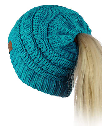 teal bobble hat womens