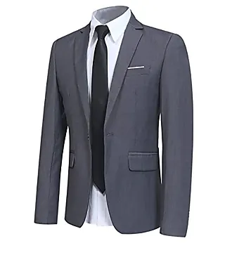 Allthemen Blazer da Uomo Casual Giacca Slim Fit Giacche in Cotone Monopetto  a Due Bottoni Blazer Elegante Tinta Unita Cachi XS : : Moda