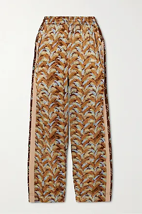 Ginger floral-print silk wide-leg pants