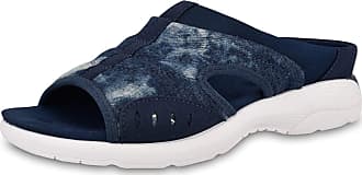 Easy Spirit Sandália feminina casual com bico aberto Traciee2, Dark Blue, 8.5 X-Wide