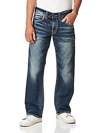 Mens Machray Machray Silver Jeans Co Relaxed Fit Straight Leg Dark Wash Jeans 30W x 30L