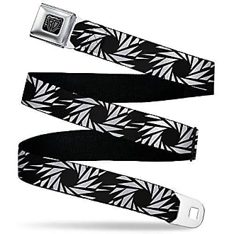 1.0 Wide Buckle-Down Seatbelt Belt 20-36 Inches in Length Mustache Monogram Black/Red 