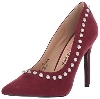 Penny Loves Kenny Womens Ozzie Pump, Wine Microsuede, 8.5 Medium US