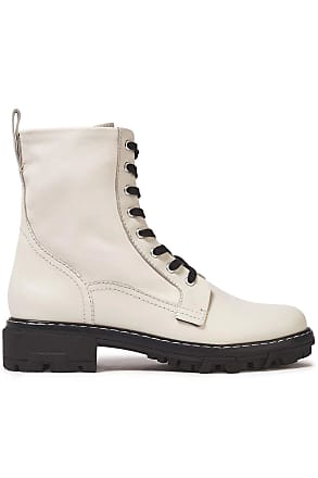 Rag & Bone Rag & Bone Woman Leather Combat Boots Ecru Size 37.5