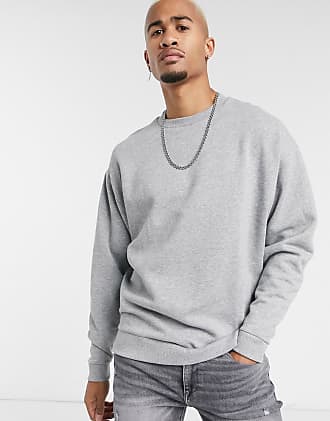 ASOS oversize-sweatshirt in Grau für Herren Training und Fitnesskleidung Sweatshirts Herren Bekleidung Sport- 