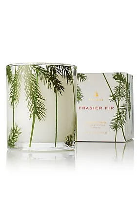 Thymes - Frasier Fir Frosted Plaid Medium Candle