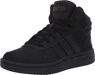 adidas hoops mid top leather mens trainers