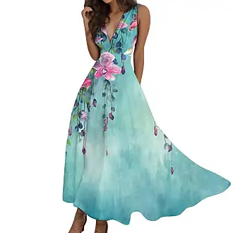 Vestido de verão para meninas frente única decote floral verão