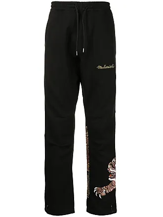 EMBROIDERED CARGO TROUSERS - Black