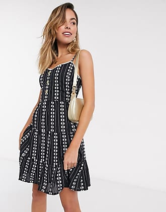 lipsy broderie tiered mini dress