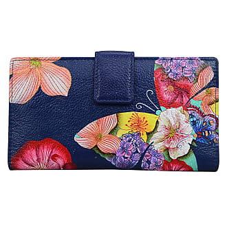 Leather Hand painted Two Fold Clutch Wallet - 1854 – Anuschka