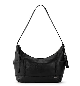  The Sak Ivy Drawstring Bucket Bag in Leather, Convertible Purse  with Crossbody Strap, Black Vachetta : Clothing, Shoes & Jewelry