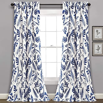 84 x 52 Navy Rivet Modern Casual Curtain 