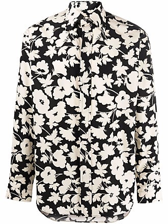 Tom Ford long-sleeved floral-print shirt - men - Cupro/Cotton - 40 - Black