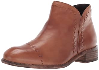 Skechers Womens RUE-Dominique-Smooth Oiled Leather Upper Zipper Side Ankle Boot, Tan, 5.5 M US