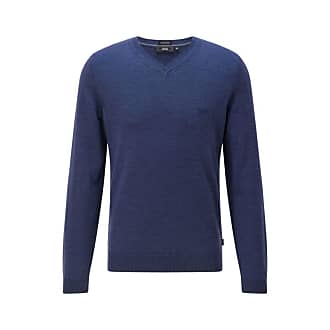 BOSS - Regular-fit V-neck sweater in extra-fine merino wool