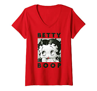 Betty Boop Women's Baseball Jersey - Vintage Novelty Button Down Uniform Top - Retro Jersey T-Shirt for Women (S-XL)