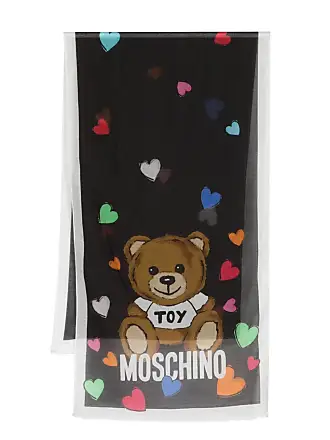 MOSCHINO women Teddy bear wool scarf black