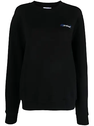 Off-White Diag-stripe embroidered cotton hoodie - Black