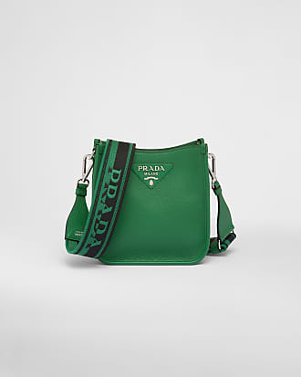 Valentino Garavani Men 'University' Handbag Green,Brown OS Solid colour,Monogram Linen,Cotton