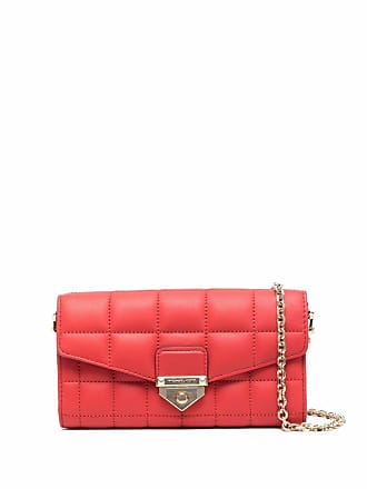 michael kors red leather bolsa