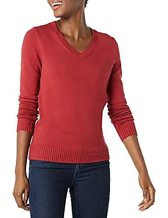 langärmelig Essentials Damen Kapuzen-Sweatshirt mit V-Ausschnitt klassischer Schnitt 