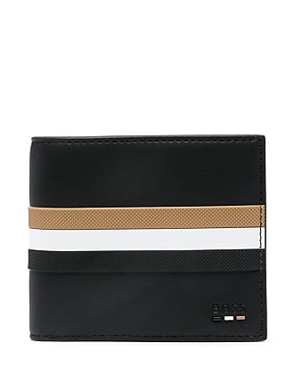 BOSS - Monogram-embossed billfold wallet in grained leather