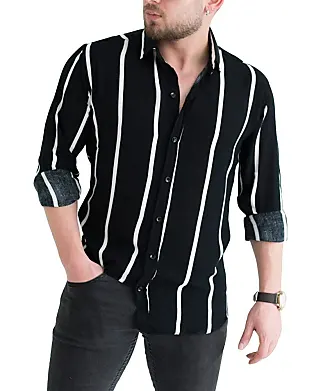 CAMICIA UOMO DIAMOND CASUAL NERA SLIM FIT ADERENTE A MANICHE CORTE da S a  XXXL