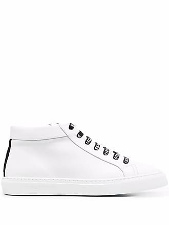 Hide&Jack logo-lace high-top sneakers - men - Rubber/Calf LeatherCalf Leather - 37 - White