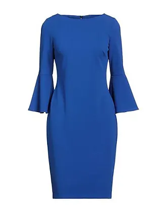 Hotched Devore Midaxi Dress - Bright Cobalt, Geo Valley