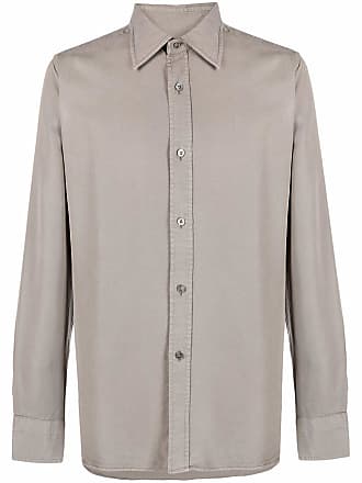 Tom Ford buttoned long-sleeve shirt - men - Lyocell - 38 - Grey