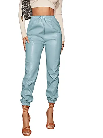 Buy Floerns Women's Causal Drawstring High Waist Baggy Straight Wide Leg  Sweatpants with Pockets, A Grey, Small at