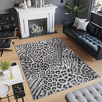 Teppich Kurzflor Modern Tiermotive Leopard Tiger Muster Wohnzimmer Schlafzimmer