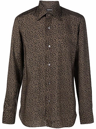 Tom Ford floral-print silk shirt - men - Viscose/Silk - 39 - Black