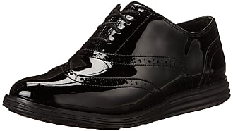 Cole Haan Womens ORIGINALGRAND Wingtip Oxford, Black Patent Leather/Black, 5.5 Wide