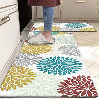 Kitchen Mats,Boho Vintage anti Fatigue Kitchen Rugs Sets of 2,Non Slip  Waterproo