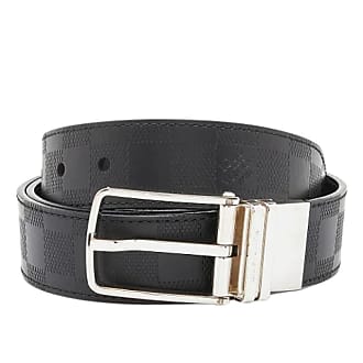 Cintura Louis Vuitton con iniziali LV nera opaca 40MM Nero Grigio