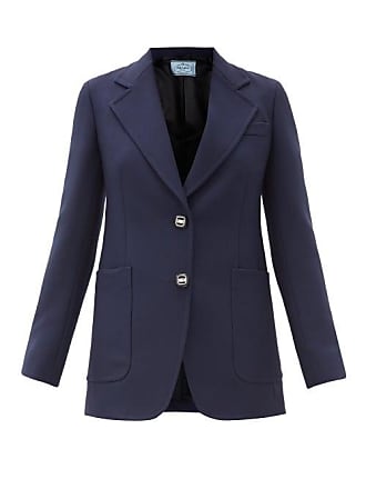 Prada Nappa Leather Caban Jacket - Baltic Blue