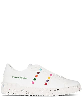 Valentino Garavani One Stud Low-top Calfskin Sneaker Woman White/Platinum 37.5