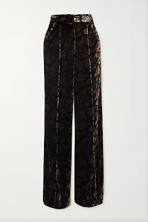 INTERIOR The Leila embroidered woven wide-leg pants
