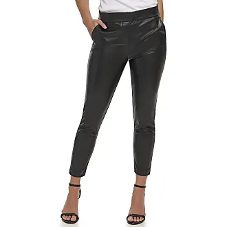 Calvin Klein Womens Faux Leather Knit Dressy Leggings BHFO 4893 