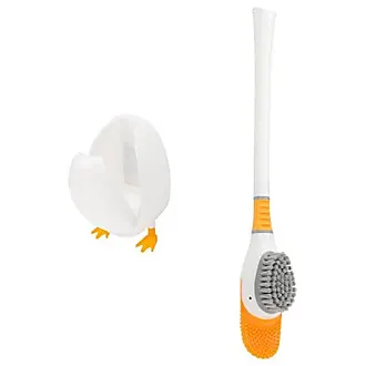 Plastique Brosse pour Toilette et Support Rose Fort Poils Salle de