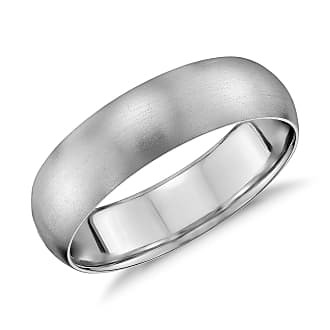 Blue Nile Matte Mid-weight Comfort Fit Wedding Band in 14k White Gold (6mm)